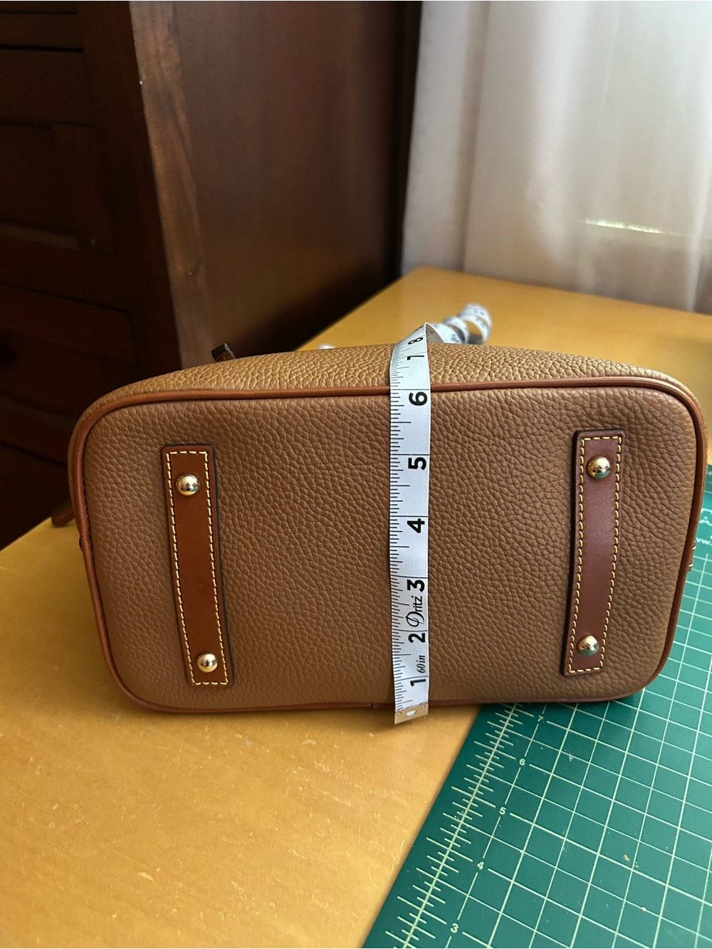 Dooney & Bourke Domed Satchel in Pebbled Leather - Picture 12 of 14
